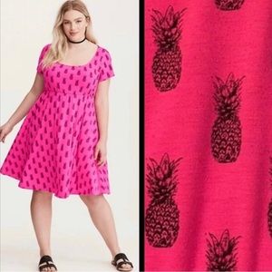Torrid pineapple jersey dress